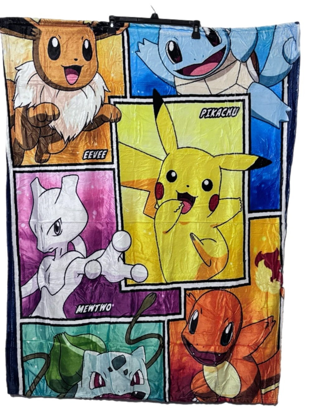 Pokemon Plush Fleece Throw Blanket - Pikachu & Classic Starters 39x 50 NWOT